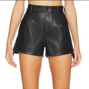 7 For All Mankind Black High Waist Shorts